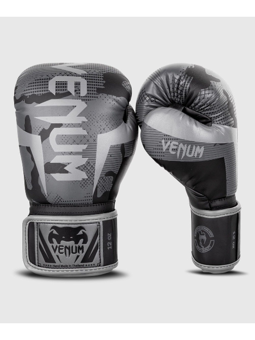 Боксерские перчатки Venum Elite серые