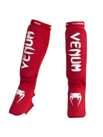 Защита голени и стопы Venum красная