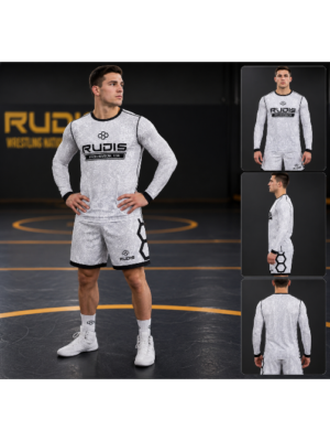 Рашгард и шорты RUDIS светло-серый комплект