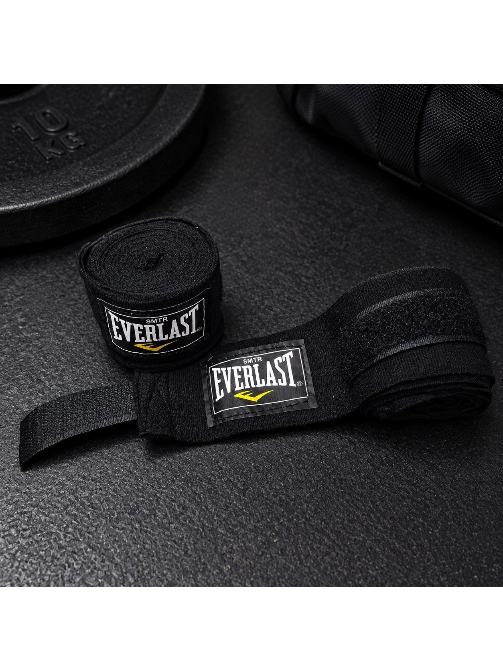 Бинты боксерские Everlast черные 5 м