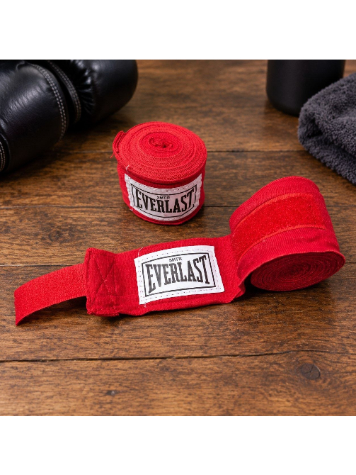 Бинты боксерские Everlast красные 5 м